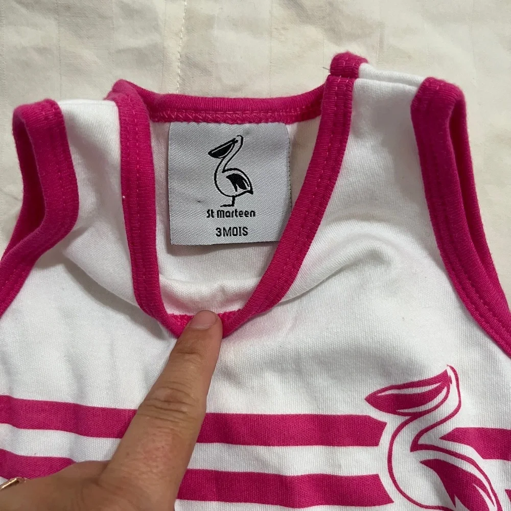 Striped Baby Romper Set - Picture 3 of 5